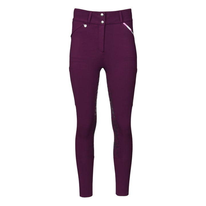 Dapplebay Equestrian Toile Compression Breeches-Plum