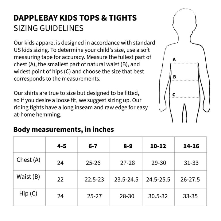 Dapplebay Lady Kid's 1/4 Riding Top