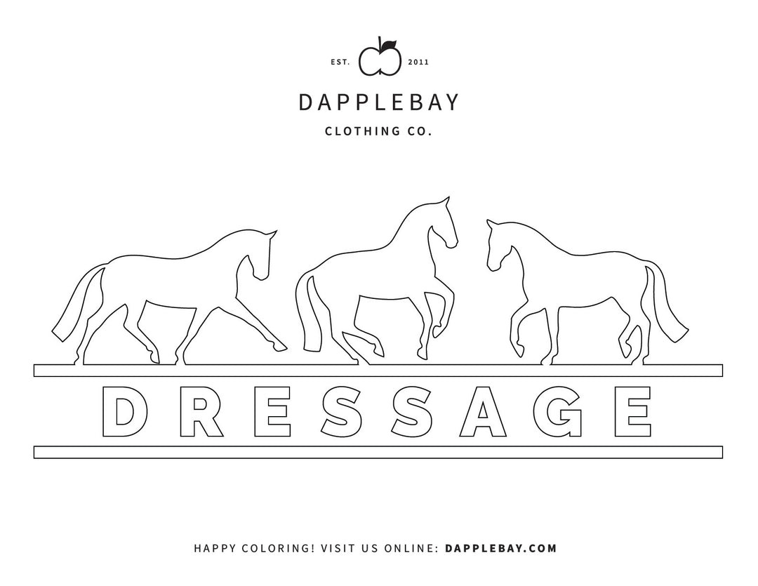 Coloring Page - Dressage