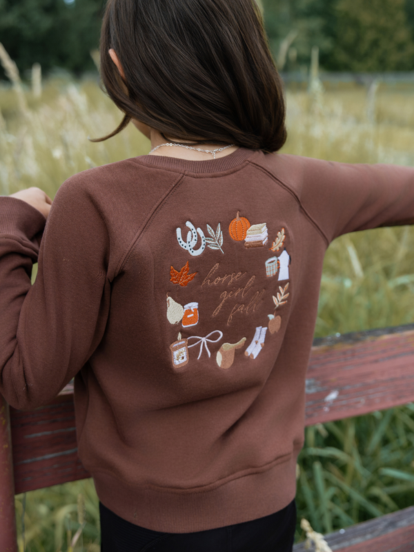 Dapplebay Kids Horse Girl Fall Sweatshirt