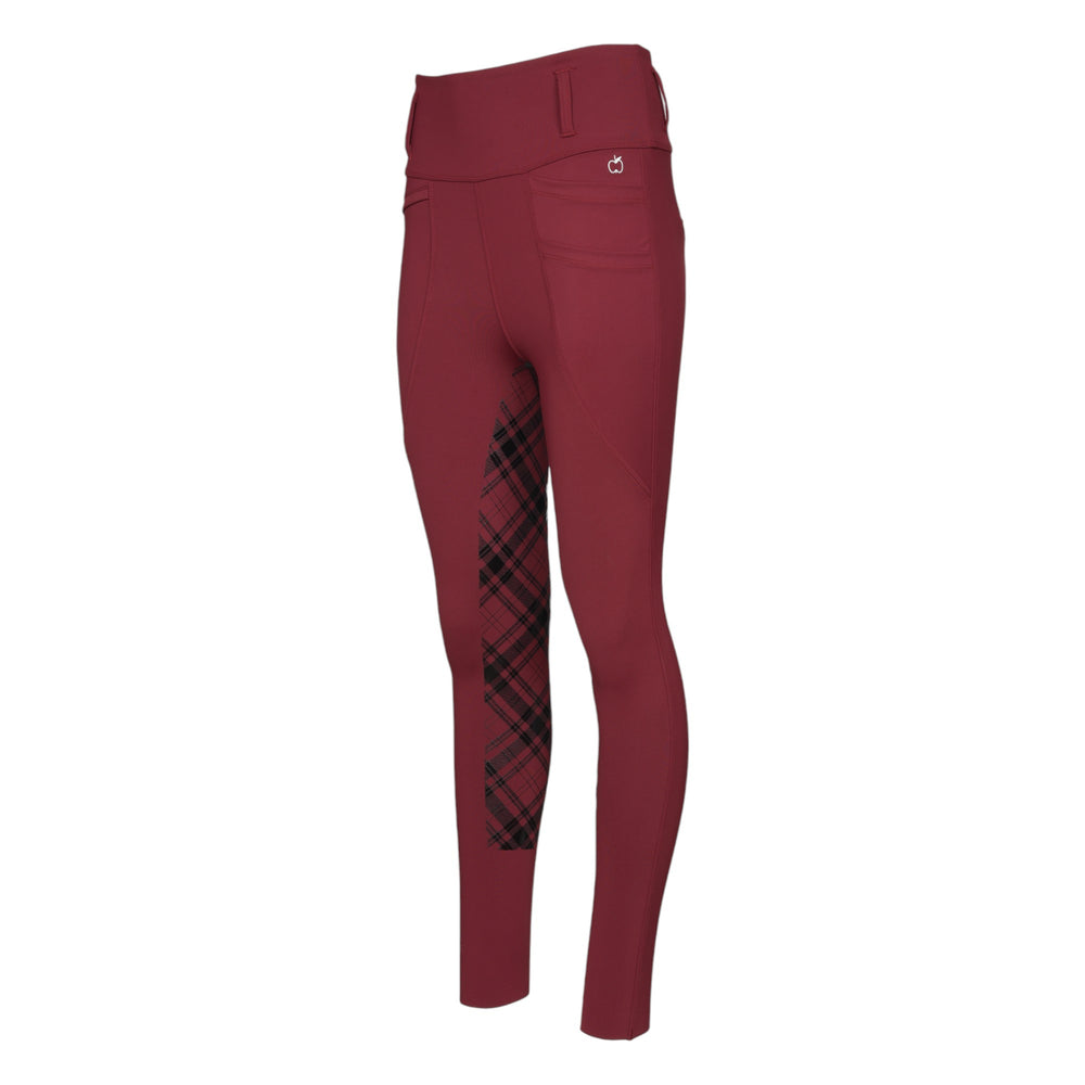 Dapplebay Holiday Plaid Riding Tights - RED - Dapplebay.com