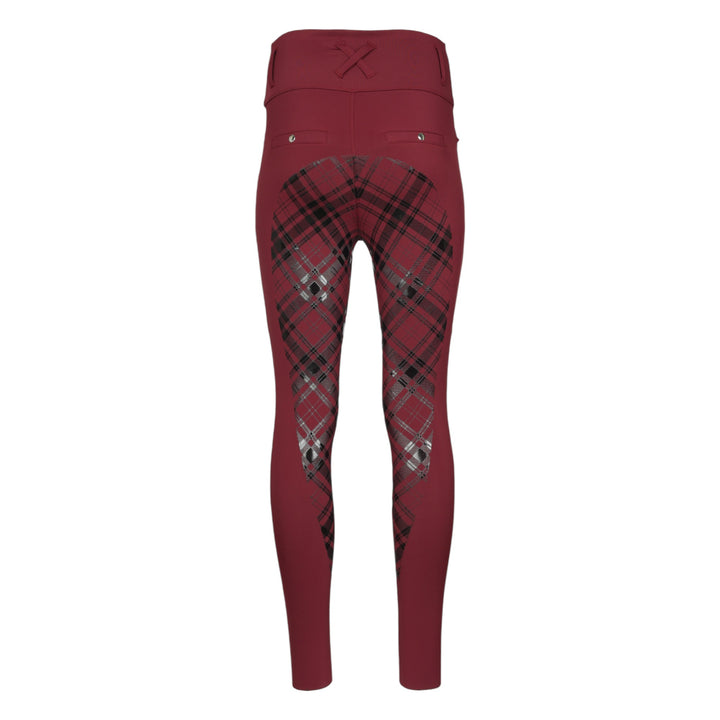 Dapplebay Holiday Plaid Riding Tights - RED - Dapplebay.com