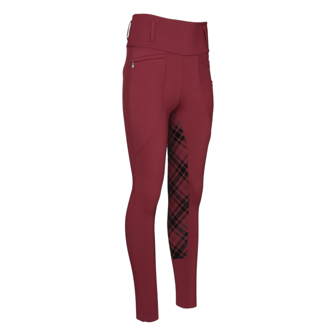 Dapplebay Holiday Plaid Riding Tights - RED - Dapplebay.com