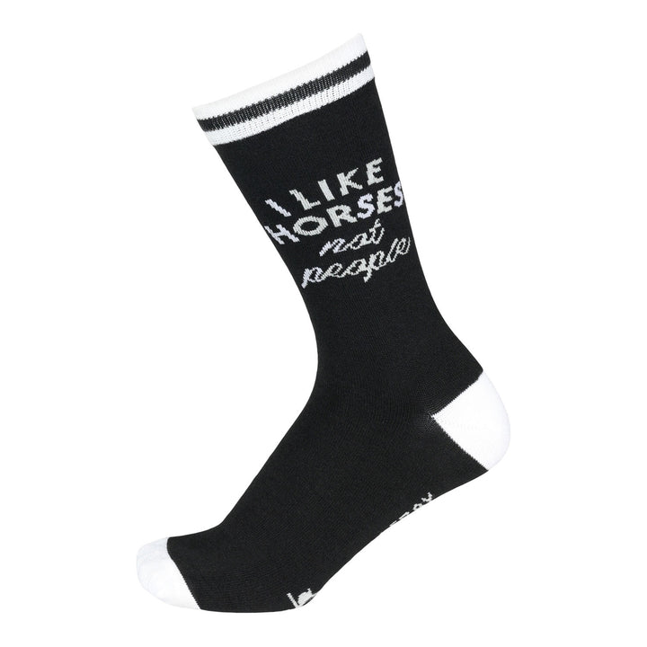 Dapplebay Knit Crew Socks - I Like Horses