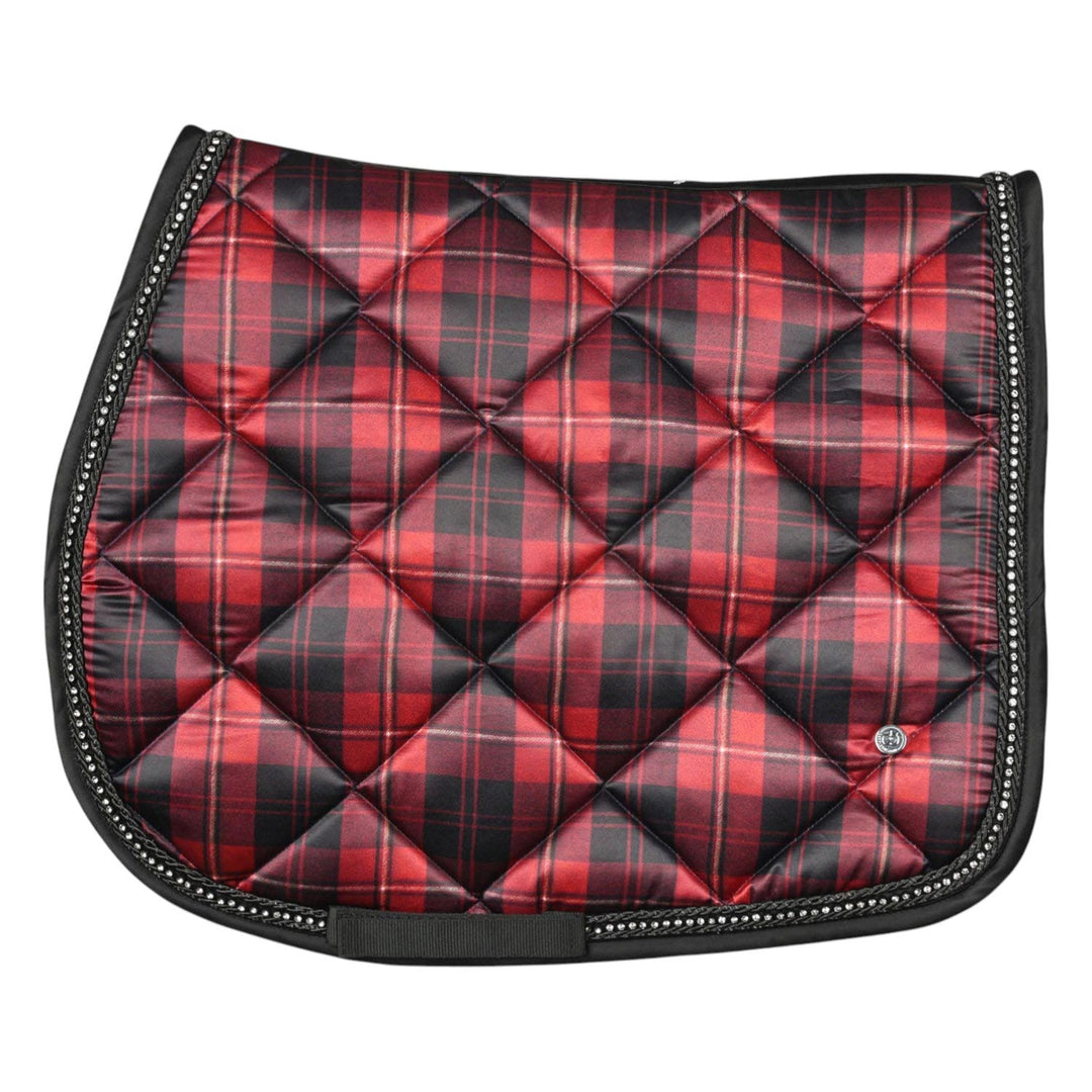 Dapplebay Holiday Plaid Pony Saddle Pad-RED-Dapplebay.com