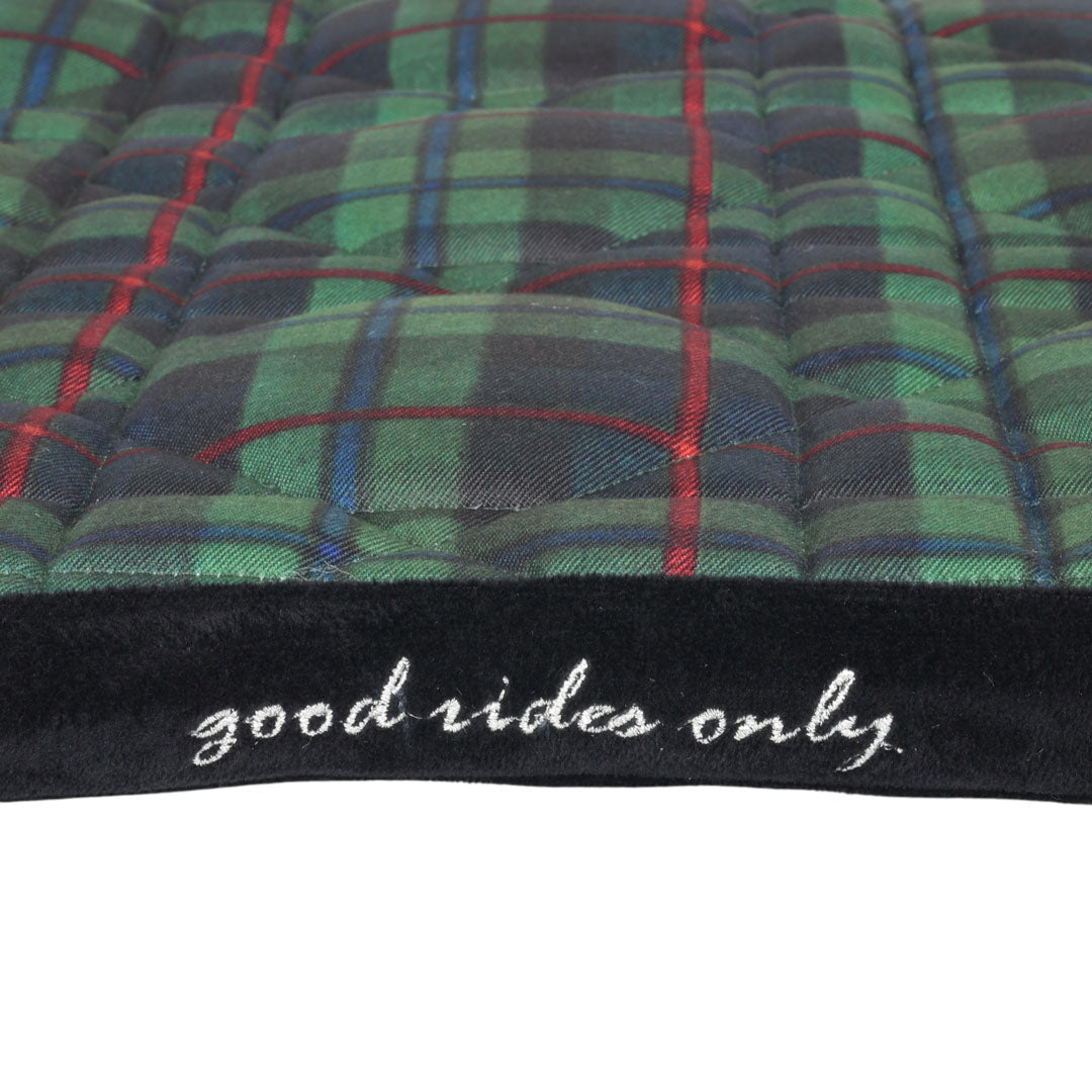 Dapplebay Holiday Plaid Jump Saddle Pad - Green