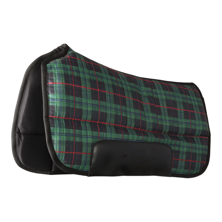 Dapplebay Holiday Plaid Western Saddle Pad - Green