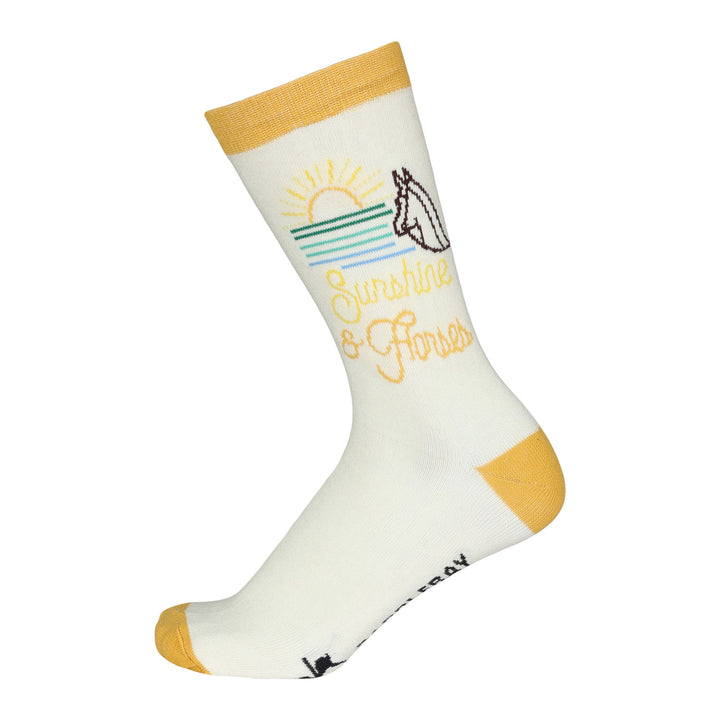 Dapplebay  Knit Crew Socks-Sunshine & Horses