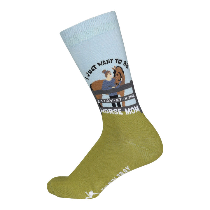 Dapplebay Knit Crew Socks - Horse Mom