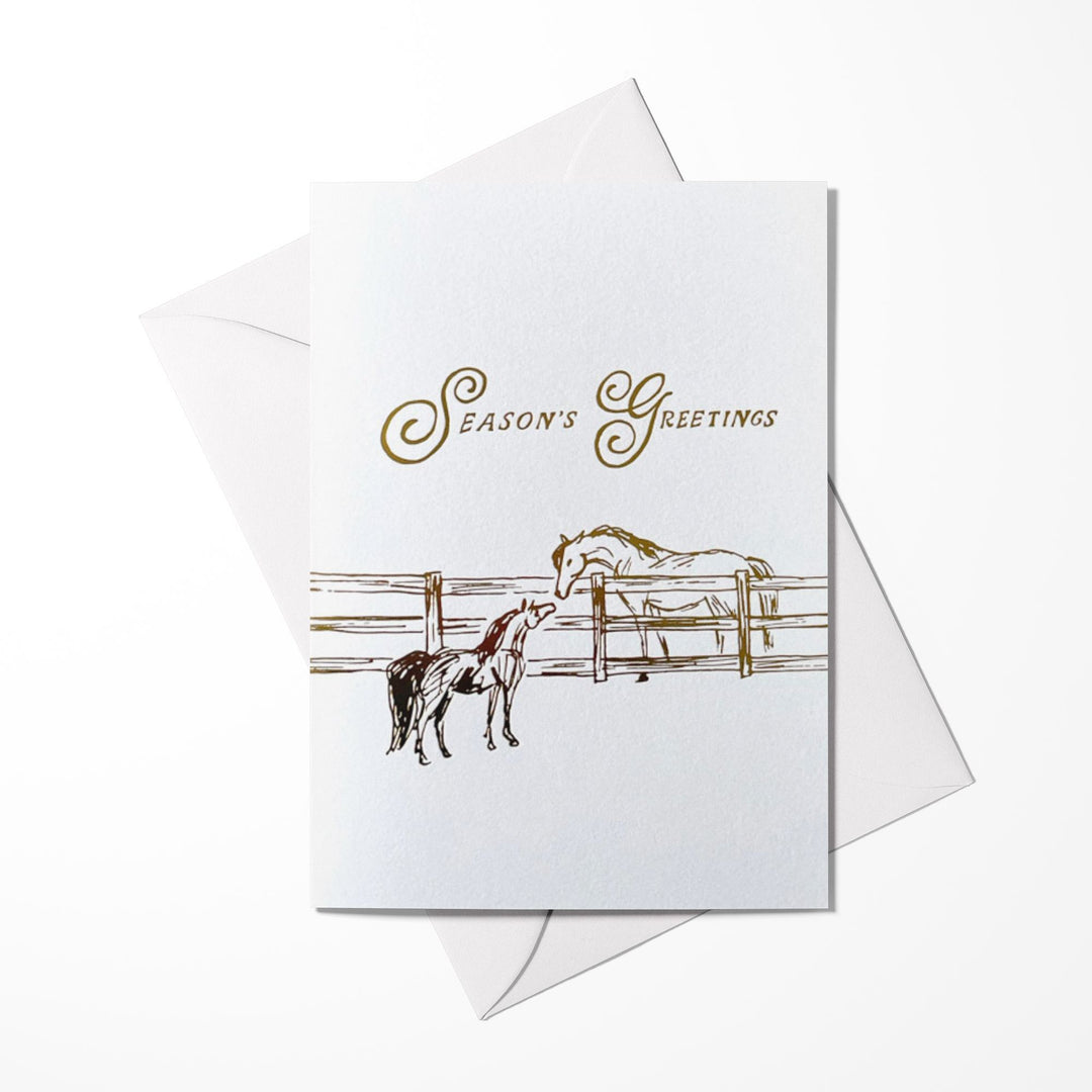 Dapplebay Season's Greetings Cards-White/Gold - Dapplebay.com