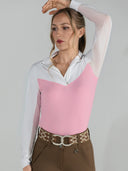 Dapplebay Lady 1/4 Zip LS Show Top-Ballet Pink