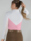 Dapplebay Lady 1/4 Zip LS Show Top-Ballet Pink