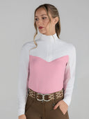 Dapplebay Lady 1/4 Zip LS Show Top-Ballet Pink