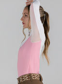Dapplebay Lady 1/4 Zip LS Show Top-Ballet Pink