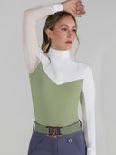 Dapplebay Lady 1/4 Zip LS Show Top-Sage