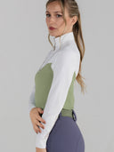 Dapplebay Lady 1/4 Zip LS Show Top-Sage