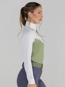 Dapplebay Lady 1/4 Zip LS Show Top-Sage