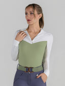 Dapplebay Lady 1/4 Zip LS Show Top-Sage
