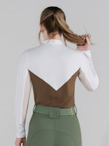 Dapplebay Lady 1/4 Zip LS Show Top-Chestnut