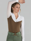 Dapplebay Lady 1/4 Zip LS Show Top-Chestnut