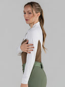 Dapplebay Lady 1/4 Zip LS Show Top-Chestnut