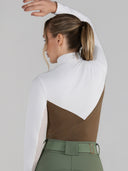 Dapplebay Lady 1/4 Zip LS Show Top-Chestnut