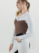 Dapplebay Lady 1/4 Zip LS Show Top-Chocolate