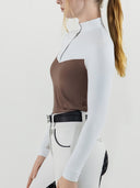 Dapplebay Lady 1/4 Zip LS Show Top-Chocolate