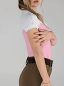 Dapplebay Lady 1/4 Zip SS Show Top-Ballet Pink