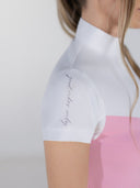 Dapplebay Lady 1/4 Zip SS Show Top-Ballet Pink