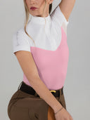 Dapplebay Lady 1/4 Zip SS Show Top-Ballet Pink