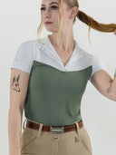 Dapplebay Lady 1/4 Zip SS Show Top-Rosemary