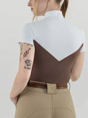Dapplebay Lady 1/4 Zip SS Show Top-Chocolate