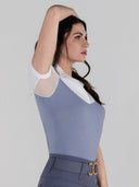 Dapplebay Lady 1/4 Zip SS Show Top-Moonrise