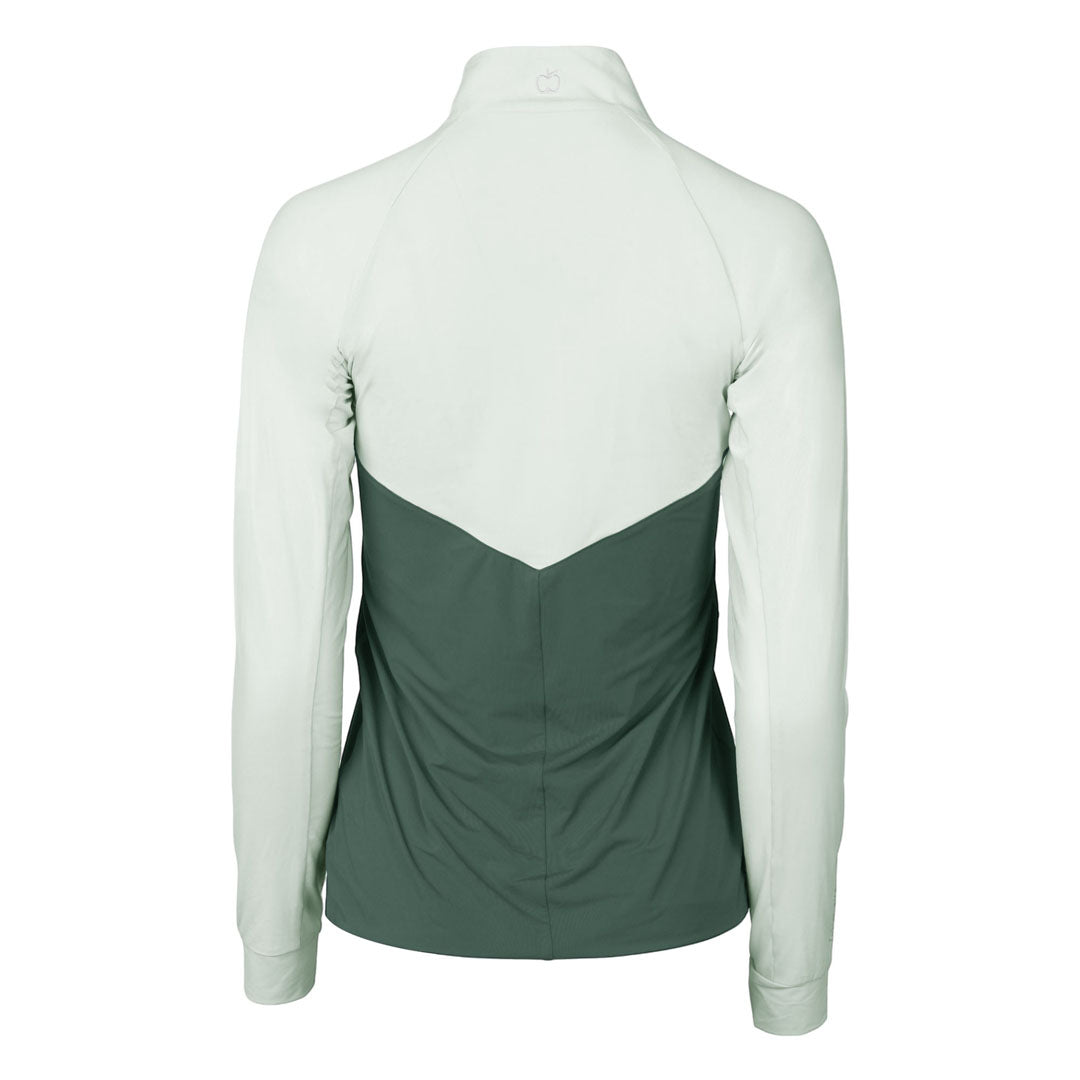 Dapplebay Lady 1/4 Zip Riding Top-Light Teal/Evergreen
