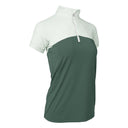 Dapplebay Lady 1/4 Zip Riding Top - Short Sleeve-Light Teal/Evergreen