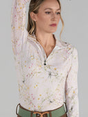 Dapplebay Dragonfly Meadow 1/4 Zip LS Riding Top-Light Pink