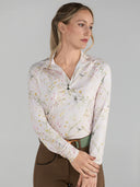 Dapplebay Dragonfly Meadow 1/4 Zip LS Riding Top-Light Pink