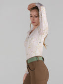 Dapplebay Dragonfly Meadow 1/4 Zip LS Riding Top-Light Pink