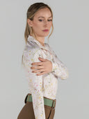 Dapplebay Dragonfly Meadow 1/4 Zip LS Riding Top-Light Pink