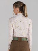 Dapplebay Dragonfly Meadow 1/4 Zip LS Riding Top-Light Pink