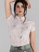 Dapplebay Dragonfly Meadow 1/4 Zip SS Riding Top-Light Pink