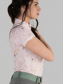 Dapplebay Dragonfly Meadow 1/4 Zip SS Riding Top-Light Pink