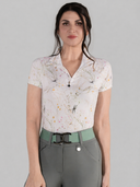 Dapplebay Dragonfly Meadow 1/4 Zip SS Riding Top-Light Pink