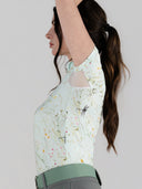 Dapplebay Dragonfly Meadow 1/4 Zip Riding Top - Short Sleeve