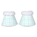 Dapplebay Gingham Bell Boots-Blue/White