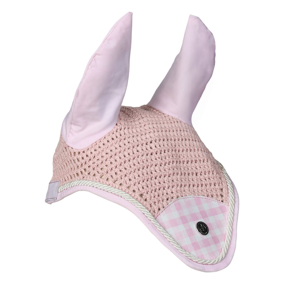 Dapplebay Gingham Fly Veil-Pink/White