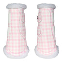 Dapplebay Gingham Brush Boots-Pink/White