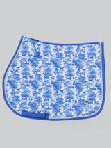 Dapplebay Equestrian Toile Jump Saddle Pad-Blue/White