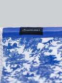 Dapplebay Equestrian Toile Jump Saddle Pad-Blue/White